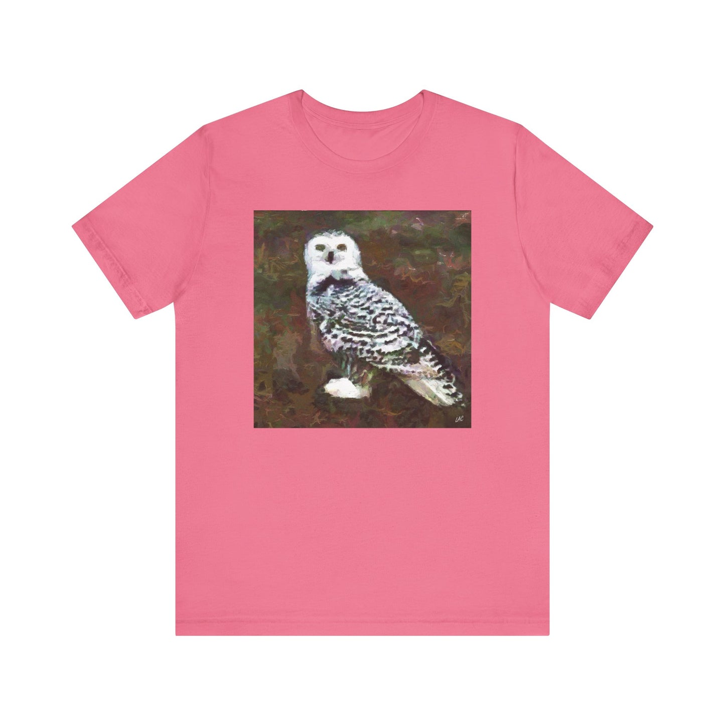 Snowy White Owl - Unisex Jersey Short Sleeve Tee