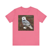 Snowy White Owl - Unisex Jersey Short Sleeve Tee