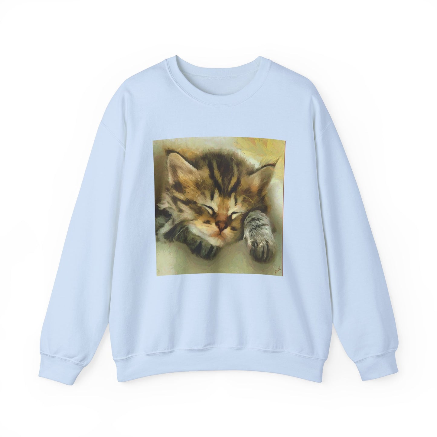 Sleepy Brucie the Cat - Unisex 50/50 Crewneck Sweatshirt