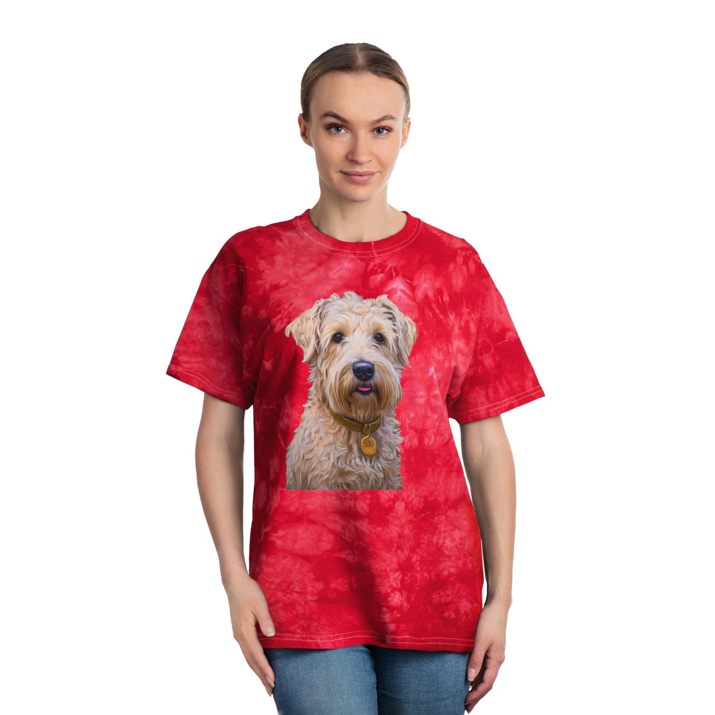 Soft Coated Wheaten Terrier - Unisex Tie-Dye Tee, Crystal