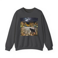 Night Cat Prowling - Unisex 50/50 Crewneck Sweatshirt