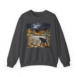 Night Cat Prowling - Unisex 50/50 Crewneck Sweatshirt