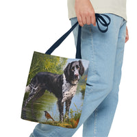 Large Munsterlander Polyester Tote Bag (AOP)