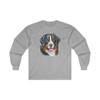 Bernese Mountain Dog #2 Unisex Cotton Long Sleeve Tee
