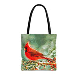 Winter Cardinal Tote Bag