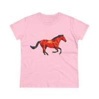 Horse 'Old Red' Women's Midweight Cotton Tee