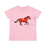 Horse 'Old Red' Women's Midweight Cotton Tee