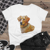 Golden Retriever Puppy Women's Midweight Cotton Tee