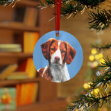 Brittany Spaniel 'Gunner' Metal Ornaments