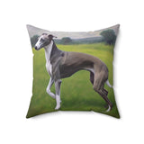 Greyhound Spun Polyester Throw Pillow