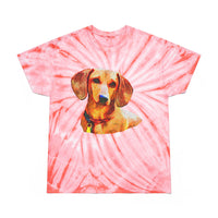 Dachshund 'Daisy' Unisex Cotton Tie-Dye Tee, Cyclone