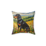 Black & Tan Coonhound - Spun Polyester Square Pillow