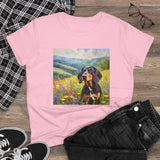 Black & Tan Coonhound Women's Midweight Cotton Tee