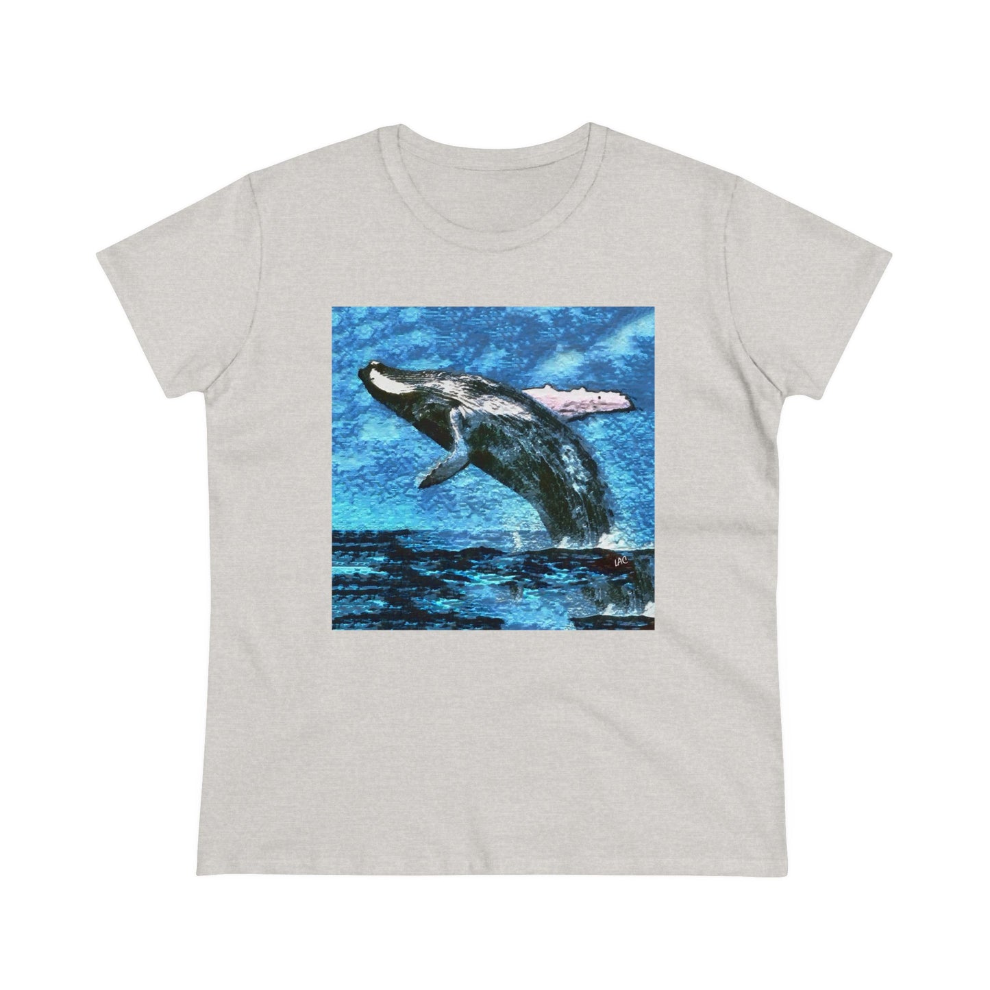 Humpback Whale Women's Midweight Cotton Tee