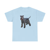 Kerry Blue Terrier Unisex Artistic Painting Cotton Tee