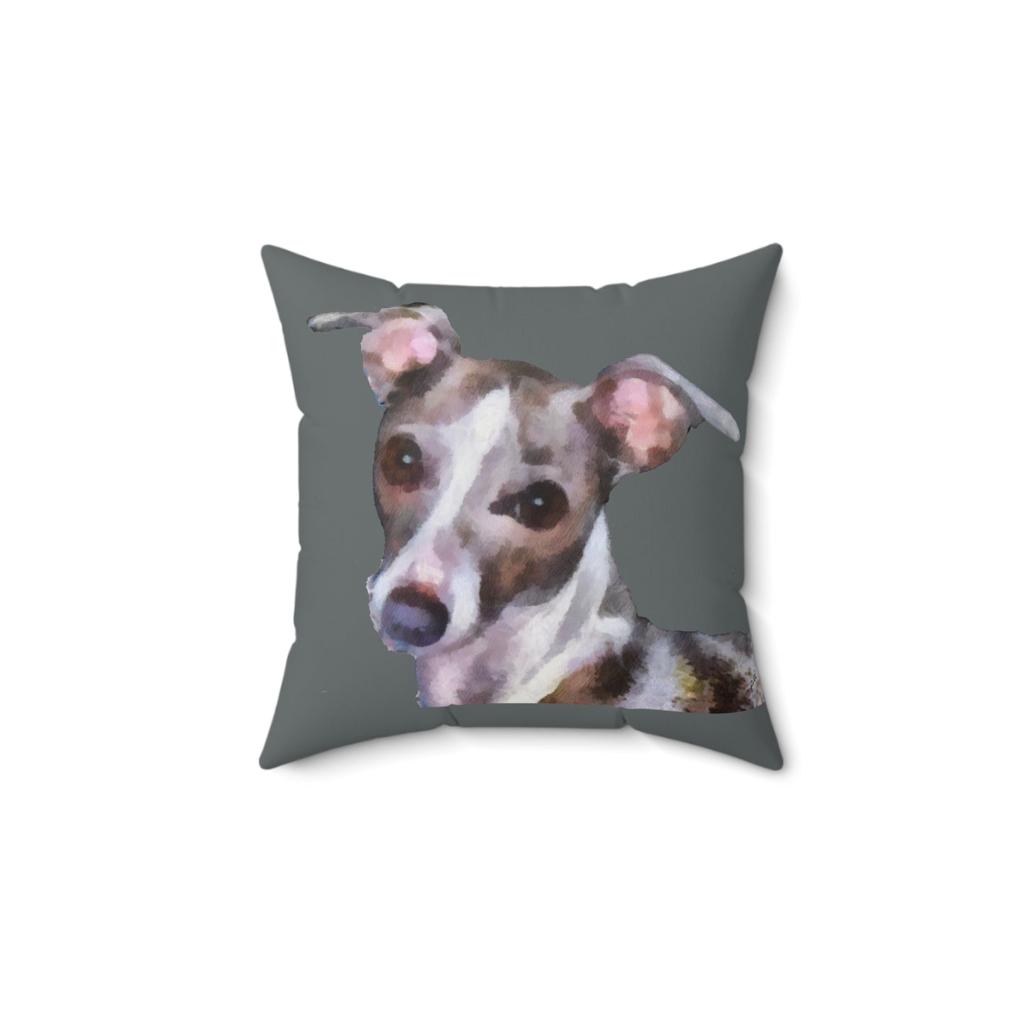 Italian Greyhound 'Lilly' Spun Polyester Throw Pillow