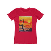 Big Sur Sunset at Pfeiffer Beach - Women's Slim Fit Ringspun Cotton T-Shirt