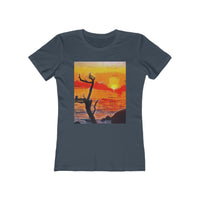 Big Sur Sunset at Pfeiffer Beach - Women's Slim Fit Ringspun Cotton T-Shirt