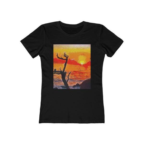 Big Sur Sunset at Pfeiffer Beach - Women's Slim Fit Ringspun Cotton T-Shirt