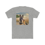 Dutch Sheepdog Men's Fine Art Printed Cotton Crew Tee