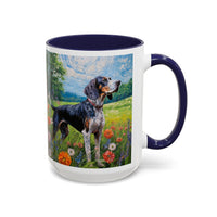 Bluetick Coonhound - Accent Ceramic Coffee Mug -- 2 Sizes