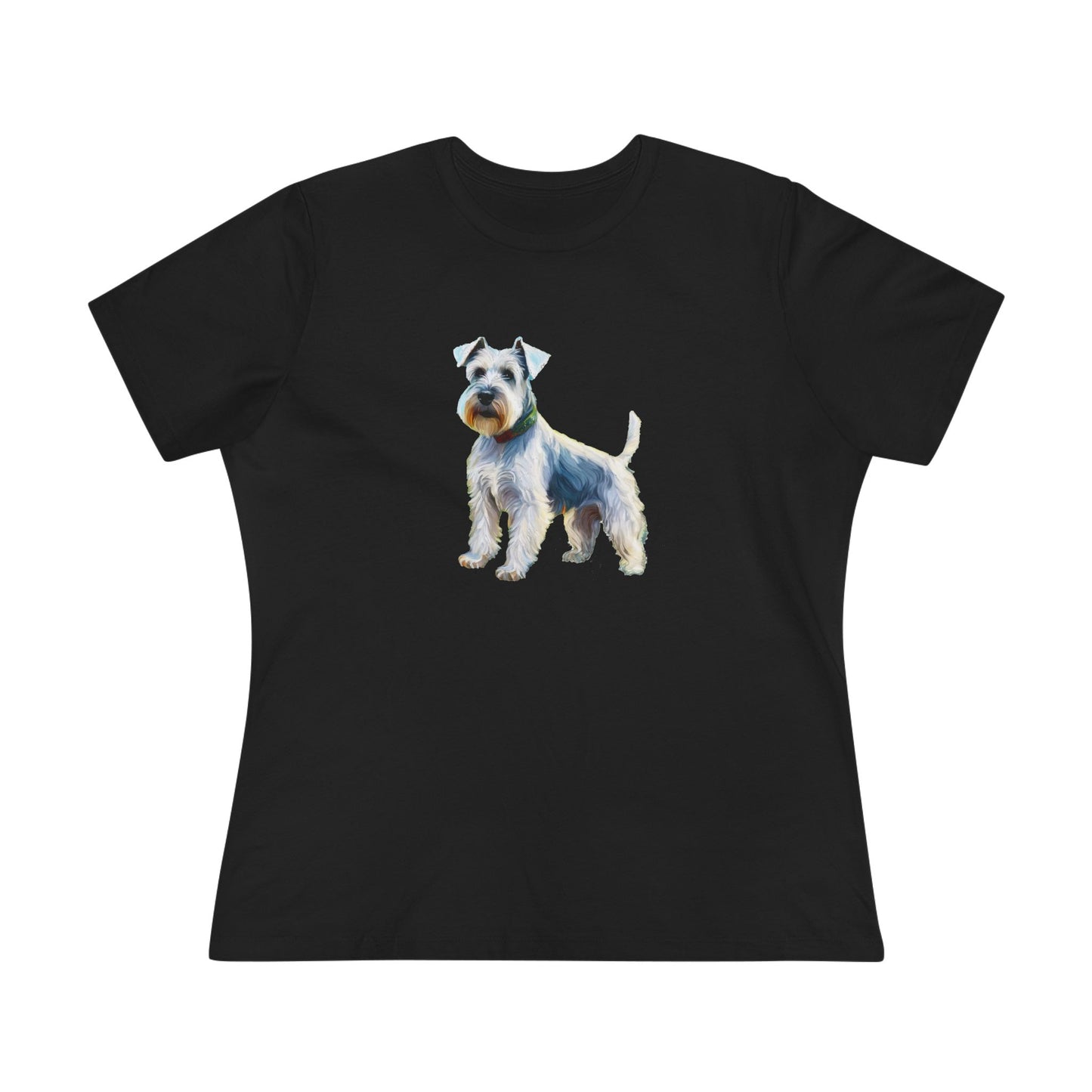 White Schnauzer Women's Relaxed Fit Cotton Tee