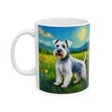 White Schnauzer Ceramic Mug - 2 Sizes