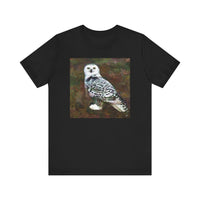 Snowy White Owl - Unisex Jersey Short Sleeve Tee