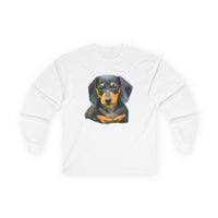 Dachshund 'Doxie #2' Unisex Cotton Long Sleeve Tee