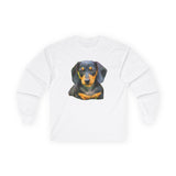 Dachshund 'Doxie #2' Unisex Cotton Long Sleeve Tee