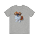 Pekingese Puppy Unisex Jersey Short Sleeve Tee