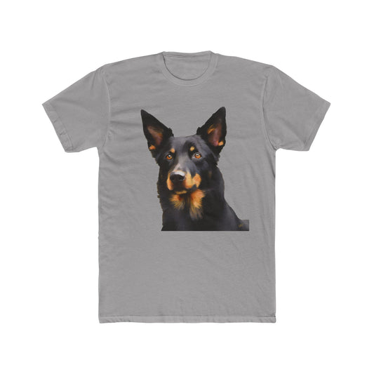 Australian Kelpie #2  Men's Fitted Cotton Crew Tee