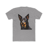 Australian Kelpie #2 Men's Fitted Cotton Crew Tee