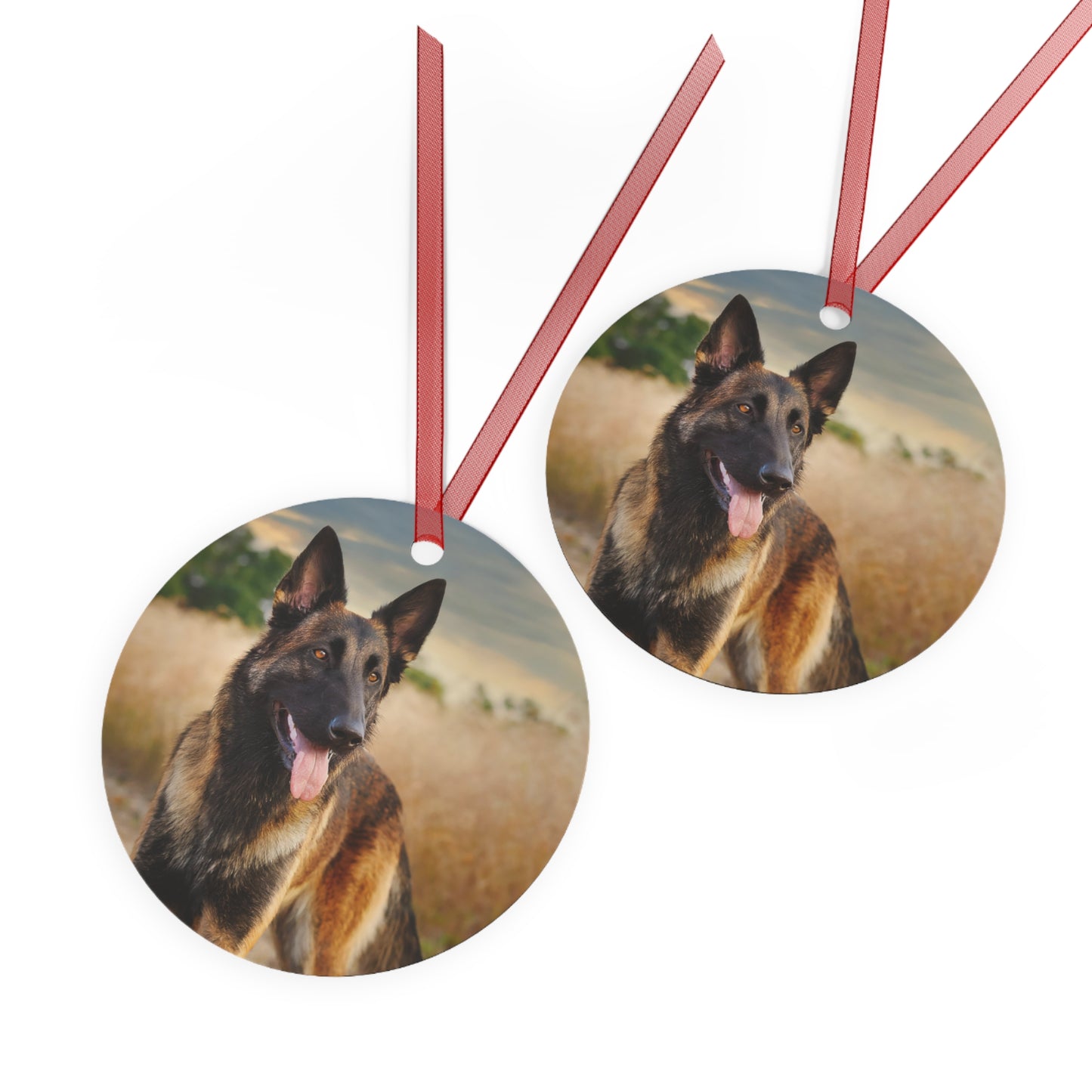Dutch Shepherd Metal Ornaments: Holiday Cheer for Canine Lovers