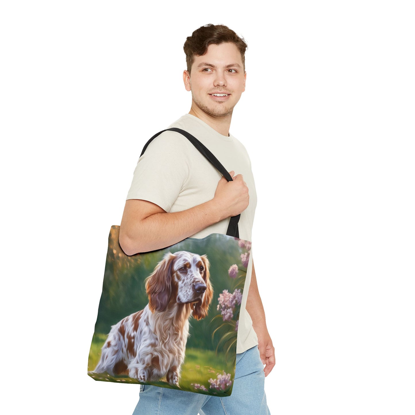 English Setter Polyester Tote Bag (AOP)