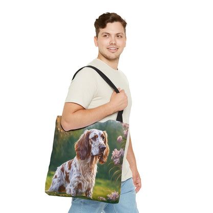 English Setter Polyester Tote Bag (AOP)