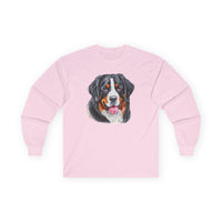 Bernese Mountain Dog #2 Unisex Cotton Long Sleeve Tee