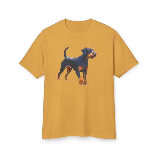 Deutscher Jagdterrier - Unisex Relaxed Fit Heavyweight Cotton Tee