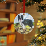 Border Collie 'Andrew' Metal Ornaments