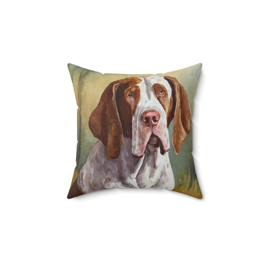 Bracco Italiano 'Italian Pointer' Spun Polyester Square Pillow