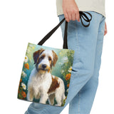 Kromfohrländer Polyester Tote Bag - Artistic Whimsy for Dog Lovers