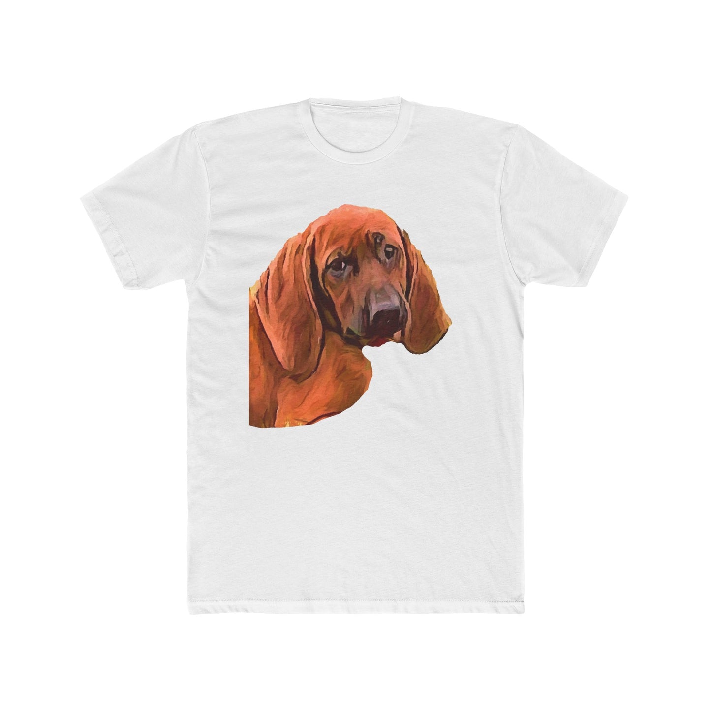 Redbone Coonhound - Men's Fitted Cotton Crew Tee