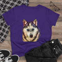 Siberian Husky "Sacha" Women's Midweight Cotton Tee