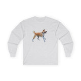 Korean Jindo Unisex Classic Cotton Long Sleeve Tee