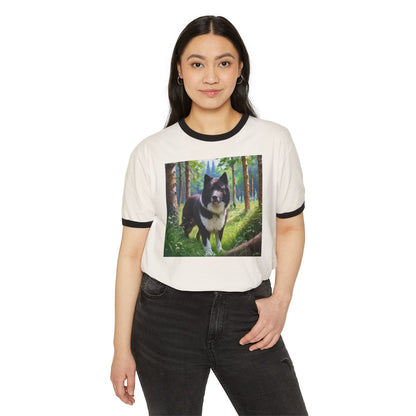 Karelian Bear Dog - Unisex Cotton Ringer T-Shirt