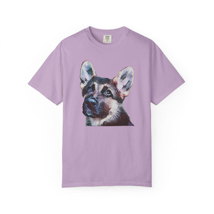 German Shepherd 'Sly' Unisex Relaxed Fit Garment-Dyed T-shirt