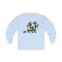 Weimaraner 'Greyson' Unisex Cotton Long Sleeve Tee