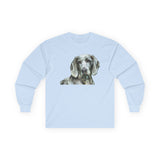 Weimaraner 'Greyson' Unisex Cotton Long Sleeve Tee