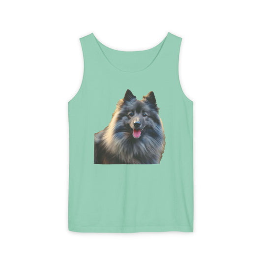 Keeshond Unisex Relaxed Fit Garment-Dyed Tank Top