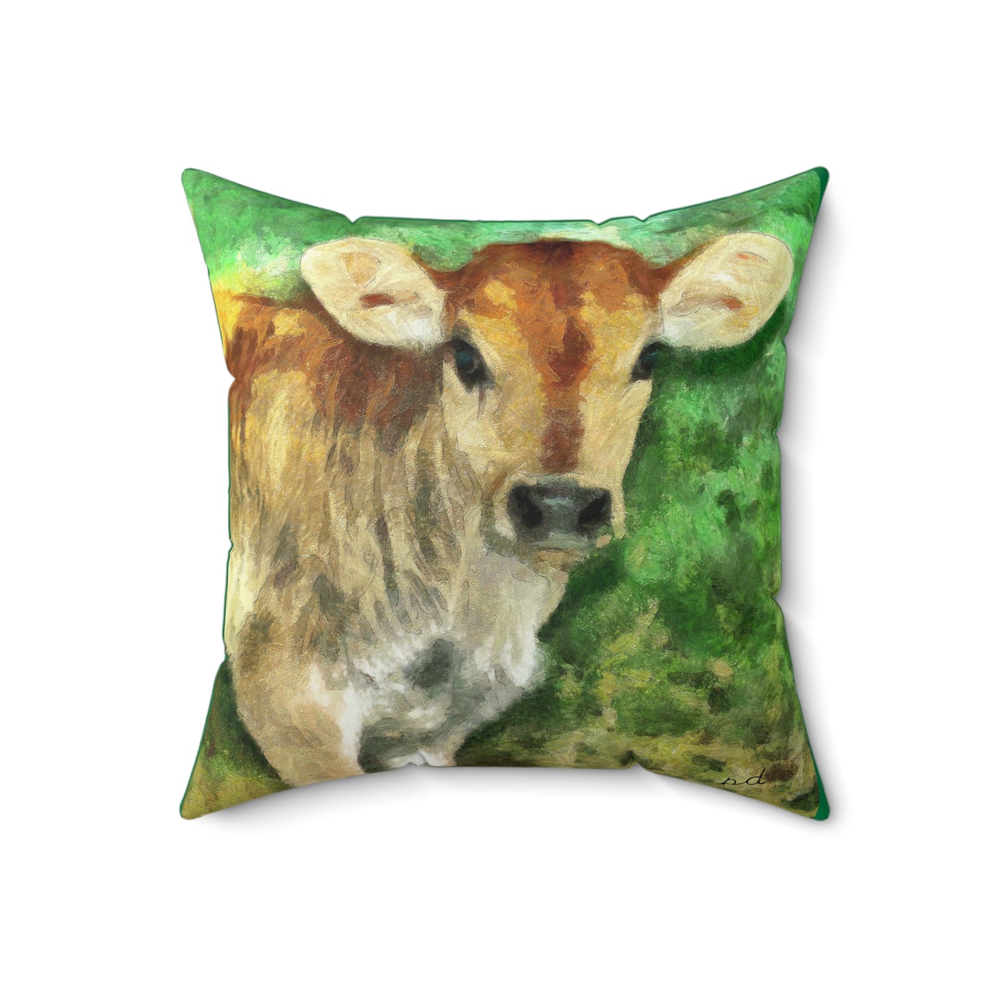 Jersey Calf Spun Polyester Throw Pillow